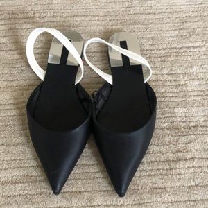 Zara point toe sling back flat